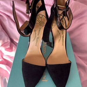 Vivienne Westwood Black Heels with Ankle Straps W1125 Holt Size 40/10